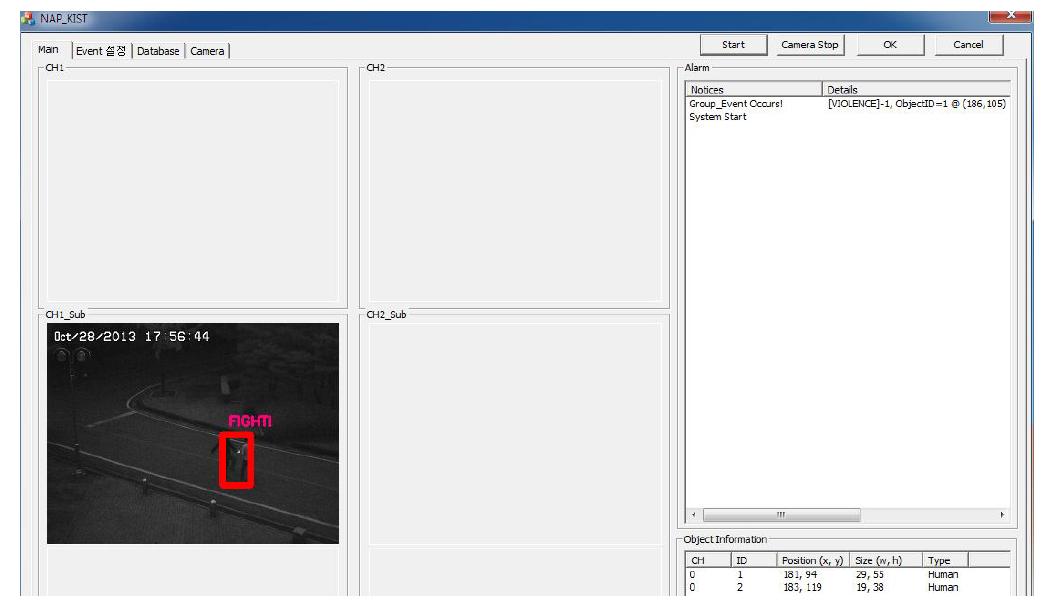 video-based program for human behavior and context awareness ? example of fighting detection