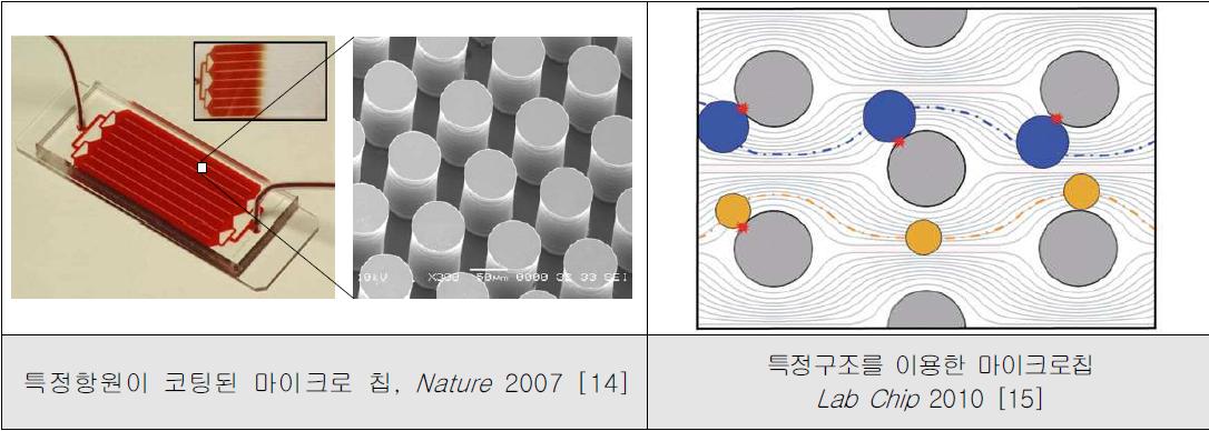 혈중종양세포분리를 위한 바이오칩개발의 최근 주요연구 결과