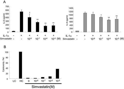 Dose-dependent effects of simvastatin on KB cells.
