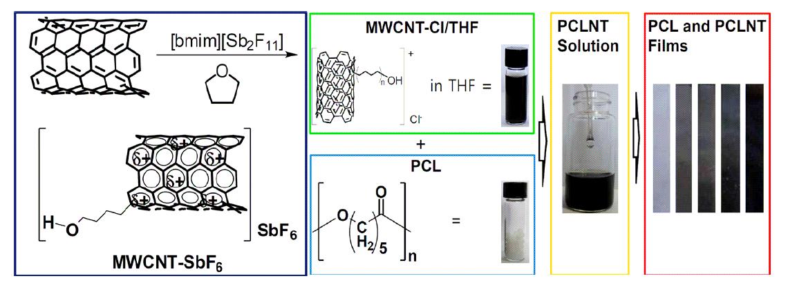 MWCNT와 PCL의 복합제 제조
