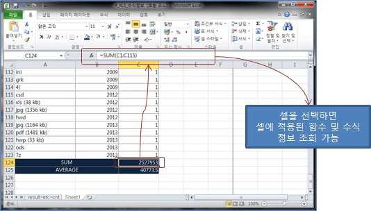 엑셀에서 재현한 수식