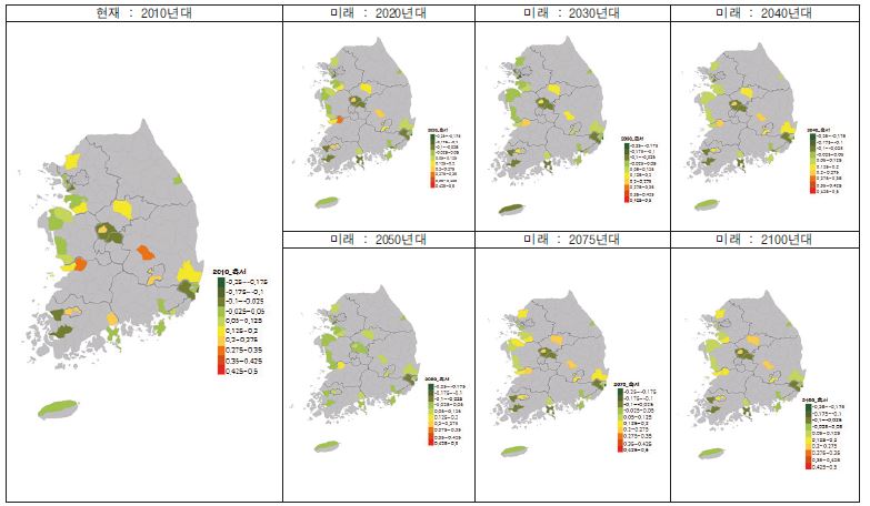 산업단지 – 혹서에 의한 산업단지 입지의 취약성 평가 결과