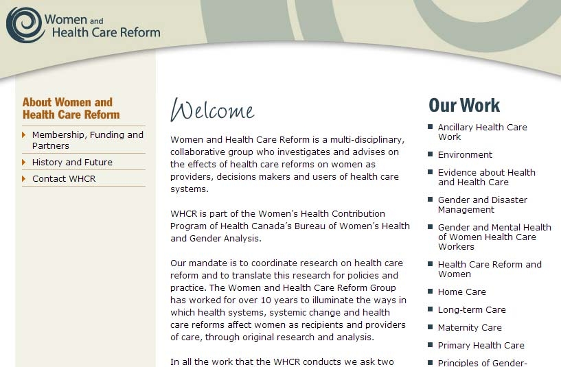 여성과 건강보험개혁 사이트