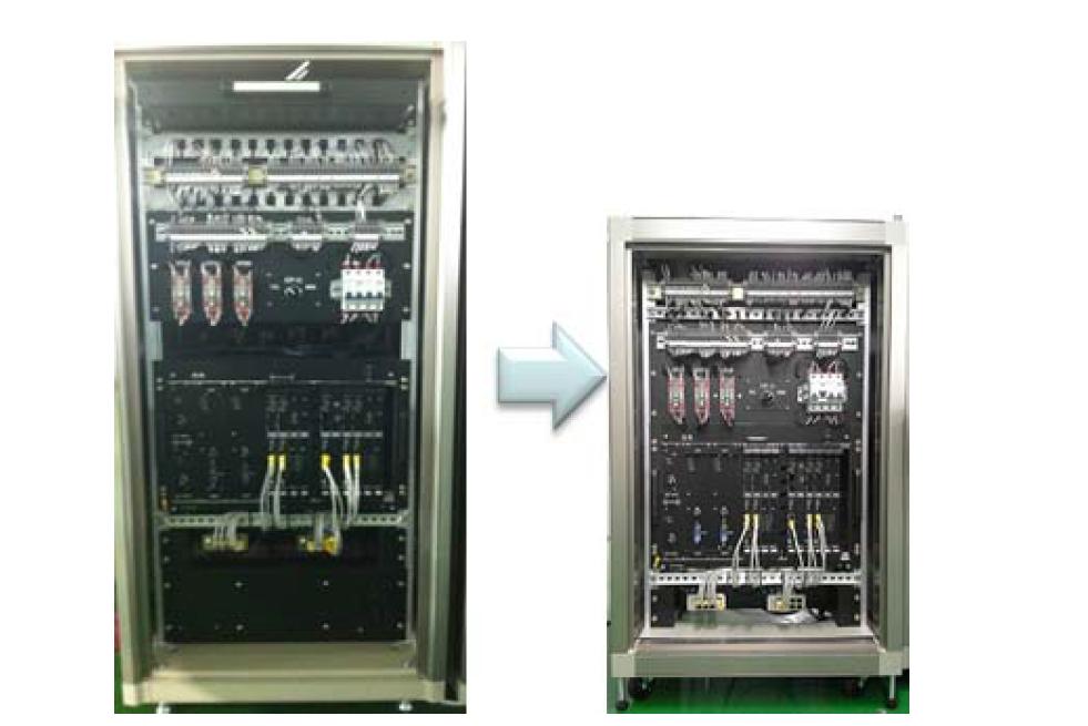 차상제어장치 변경 전후 랙 구조