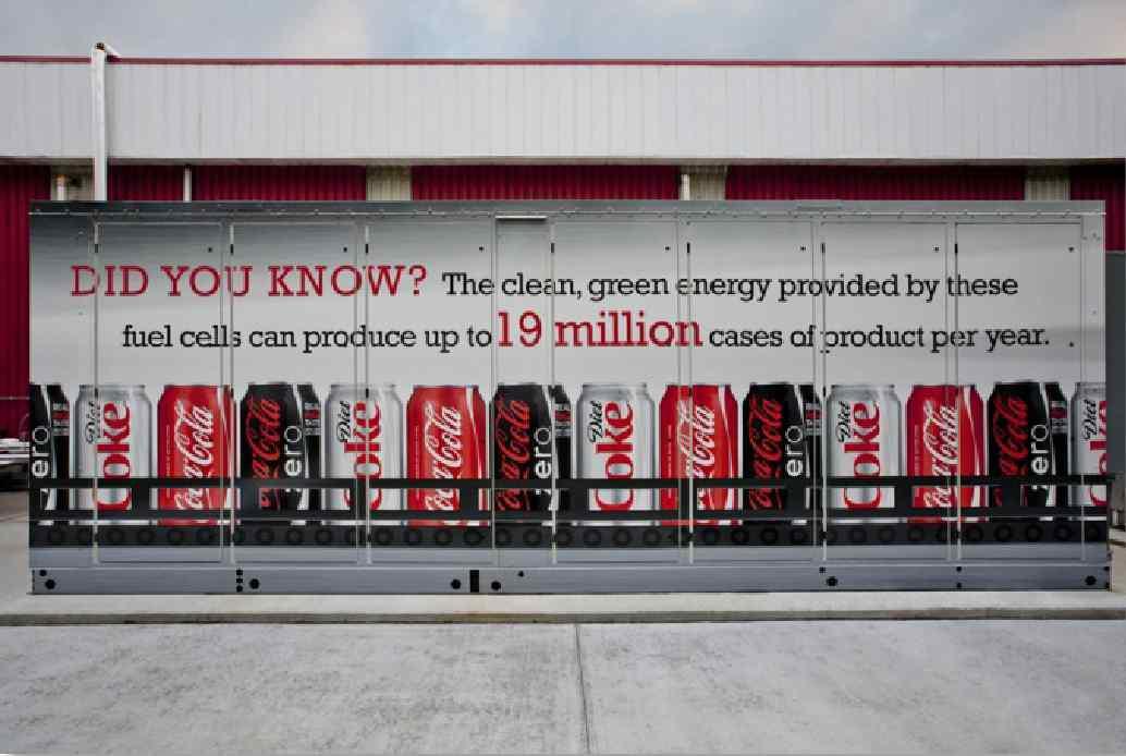 Coca-cola 사에 설치된 연료전지발전소 (출처 : www.fuelcells.org,