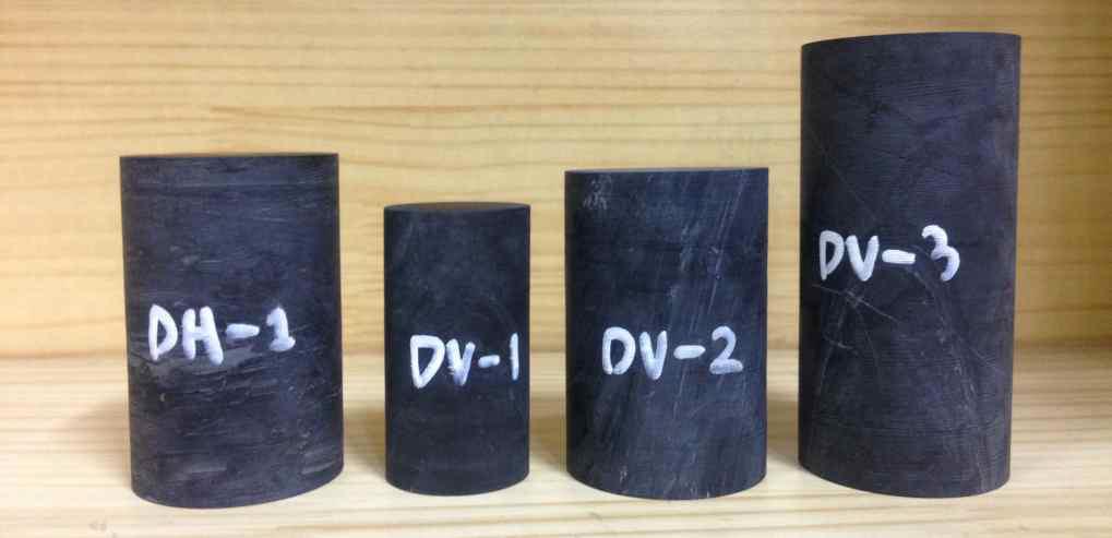 Core of Daegu for measuring rock mechanical and hydraulic properties.