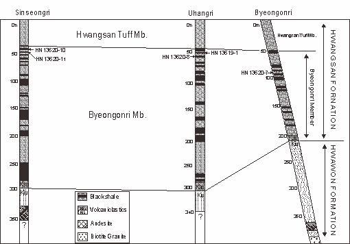 The stratigraphic correlation of Haenam Basin