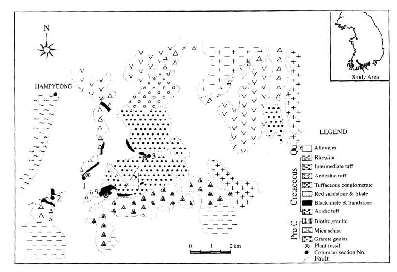 The geological map of Hampyeong Basin