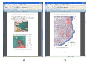 Fig. 7-4. Report on potential evaluation and exploration of overseas rare metal resources. (a) PDFformat for the geological map of Mwenezi and Chiredzi area in Zimbabwe. (b) PDF format for the Nb-Ta deposit survey result in Vichada area, Colombia.