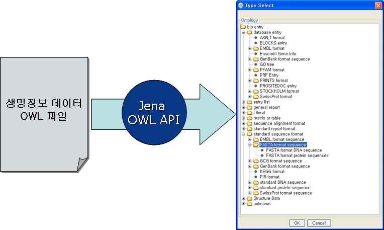 Jena API를 통한 생명정보 데이터 OWL 파싱 및 트리뷰