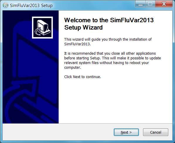 Screen shot 1 for SimFluVar installation