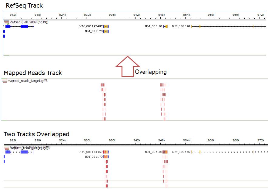 Track overlapping two tracks