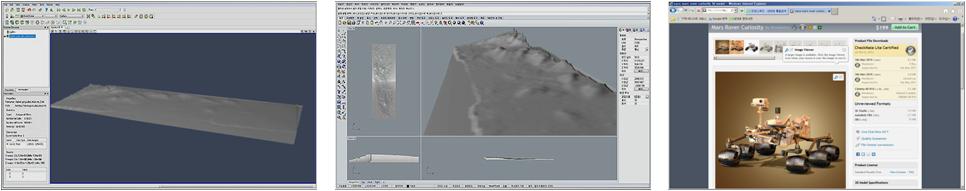 Mars observation data converting and exploration rover modeling