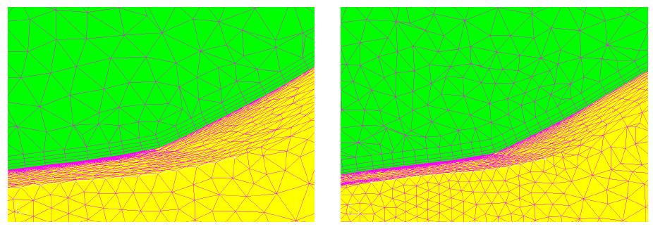 Prism Layers (lest) Vertical rise rate 1.1 (right) Vertical rise rate 1.6