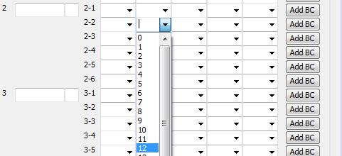 Boundary condition input