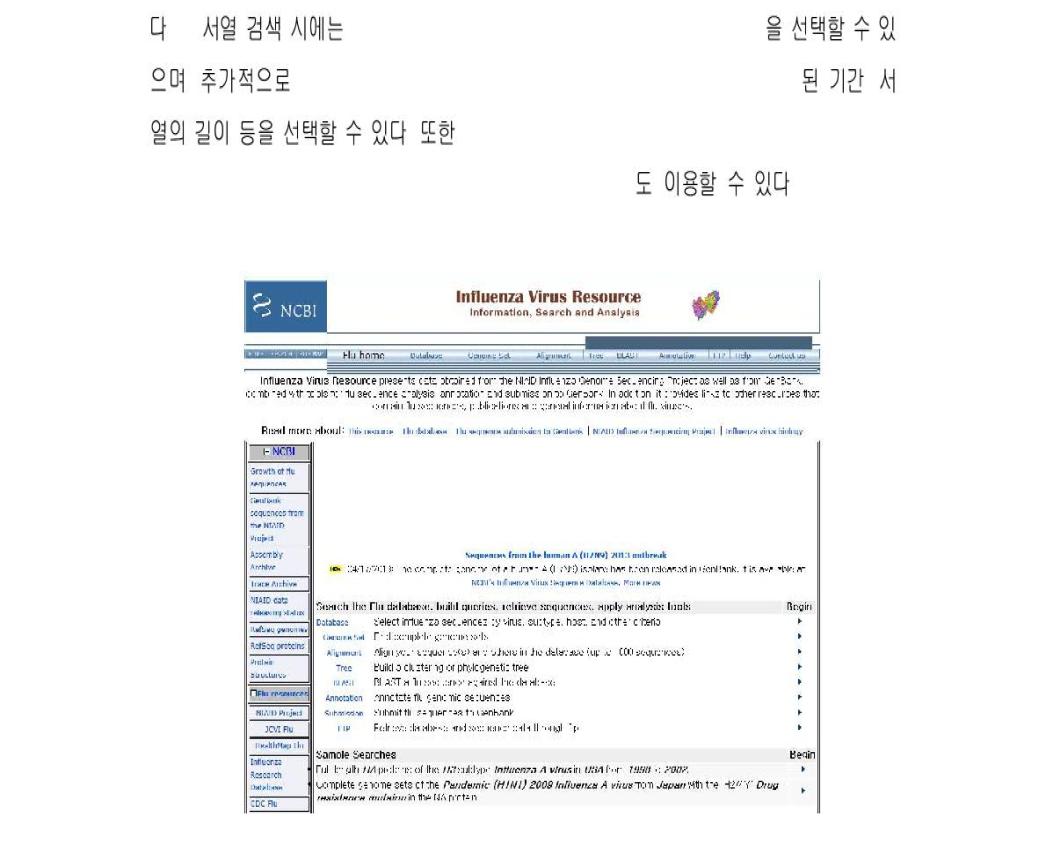 Influenza Virus Resource Web in NCBI