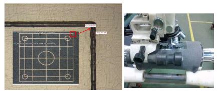 크롬도금 후 레이저 패터닝 선폭 측정