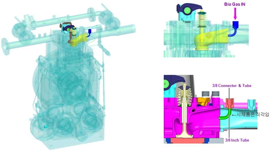 연료공급계 (바이오가스) 설계 개념도