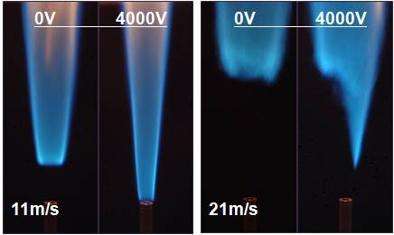 전기장 인가에 따른 화염 안정화 개선 특성 [4]