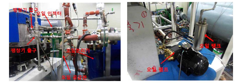 스크롤 팽창기 오일분사 및 분리시스템 구성