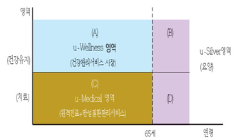 U-healthcare 산업의 유형별 적용 영역