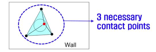 Shape of seal when damaged part is flat