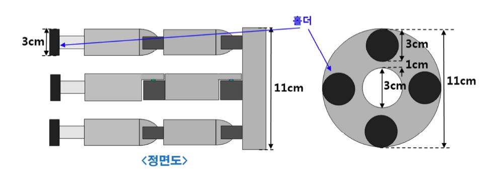 Flexible robot suction nozzle for a demonstration of the structure and dimensions