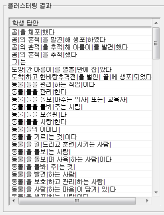 미판단 답안에 대한 클러스터링 예시