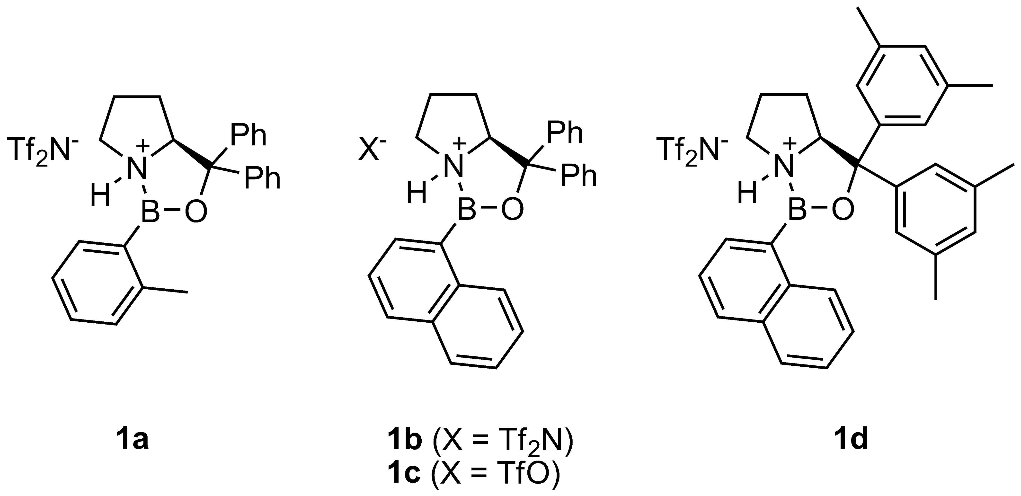 Structure of oxazaborolidinium ion catalysts