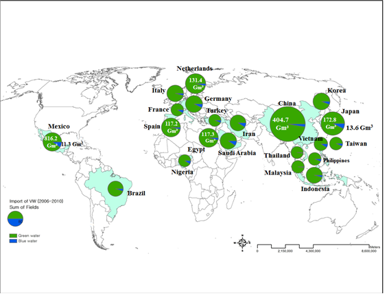 Fig. 19 Imports of GW and BW in the World from 2006 to 2010