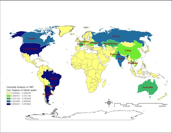 Fig. 22 Out-Degree centrality of GWT (’06-’10)