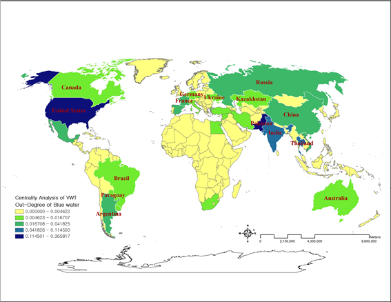 Fig. 24 Out-Degree centrality of BWT (’06-’10)