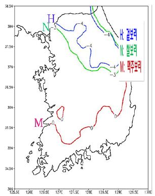 1987～2000년 평균 작물한계선