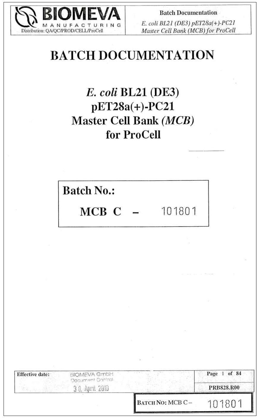 PC21의 MCB Batch Documentation