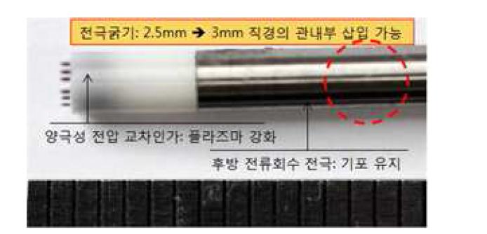 수핵 전제거 기능 대용량 미세침습성 플라즈마 발생 전극장치