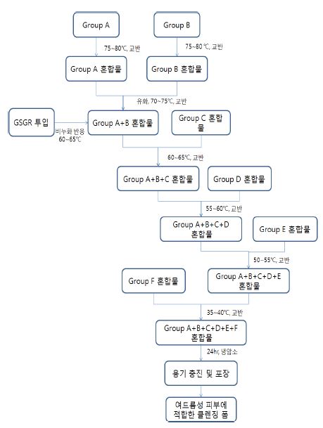 Fig. 9. 여드름성 피부에 사용하기 적합한 클렌징 폼의 제조공정 모식도