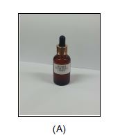 Fig. 14. 여드름성 피부에 사용하기 적합한 화장수의 시제품(A) 및 제형(B)