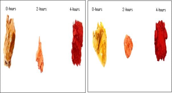 Fig. 3-6-25. Ferric hydrate precipitate by NaOH and Ca(OH)2.