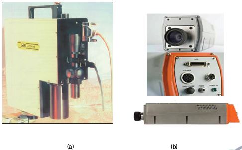 Fig. 2.2.1. SVC-3700 분광복사계(a)와 지상용 VNIR 초분광 카메라(b)