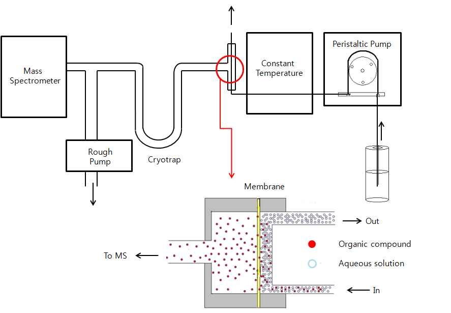 Fig. 4.7 A schematic diagram showing the principle of in-lab MIMS