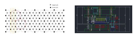 Design of multiple pin die for fabrication of hexagonal truss