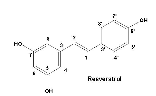 Resveratrol 분자 구조