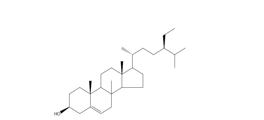 β-Sitosterol의 화학구조.