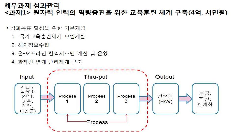 세부과제 성과목표 검토 예시