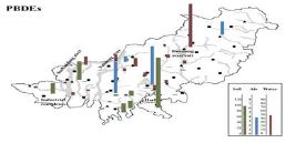 그림 5.9. 육상환경 중 PBDEs 공간적 분포