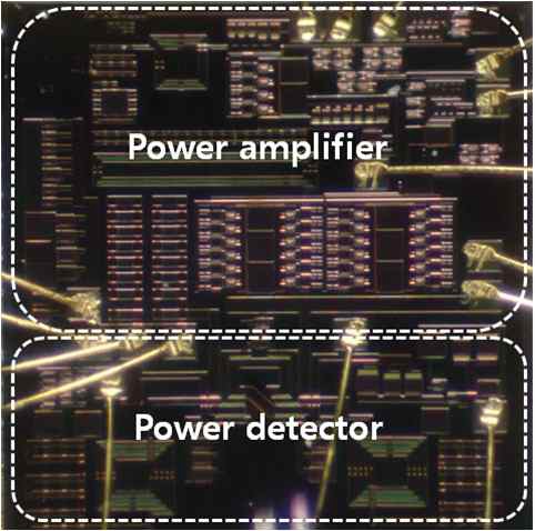그림 81. InGaP/GaAs 반도체 공정을 이용하여 구현된 Wimax용 전력증폭기 칩사진