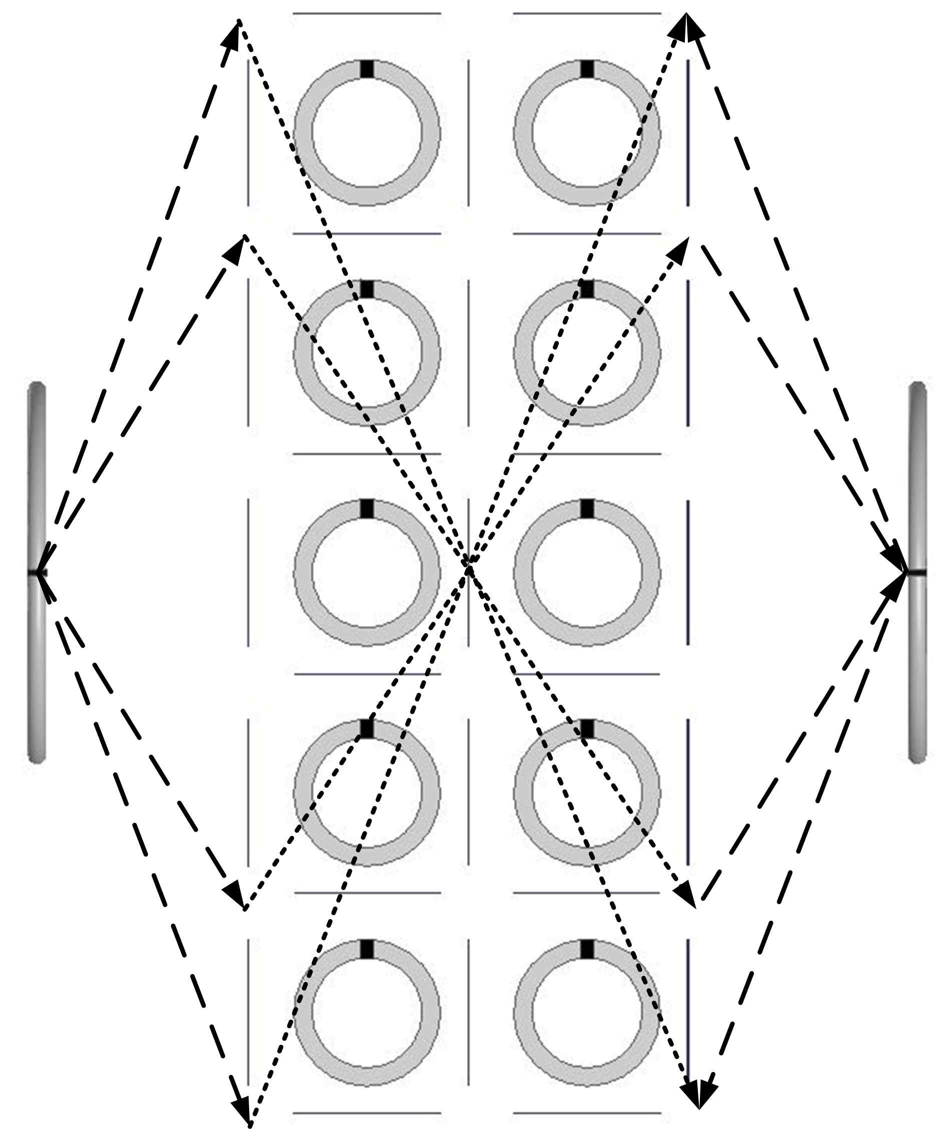 그림98 (b) 모의실험을 이용한 등방성메타 focusing 구조