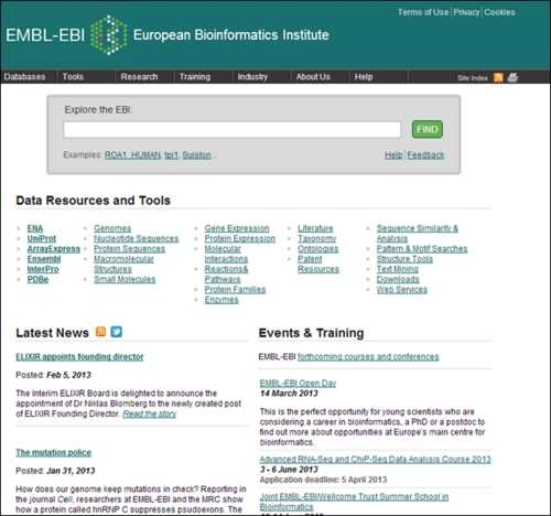 그림 3-9. European Bioinformatics Institute (EBI)