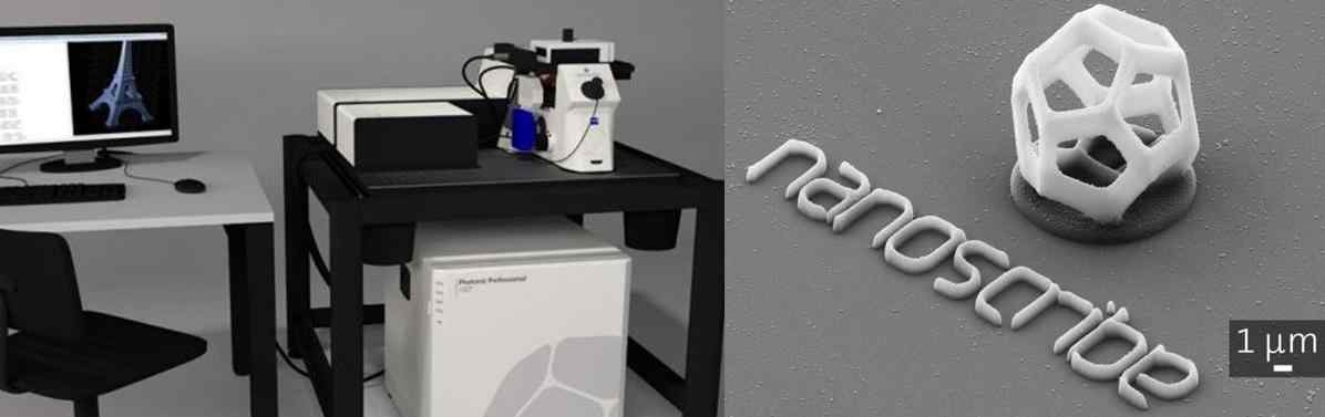 Nanoscribe 장비 및 3차원 마이크로 구조체 (Nanoscribe)