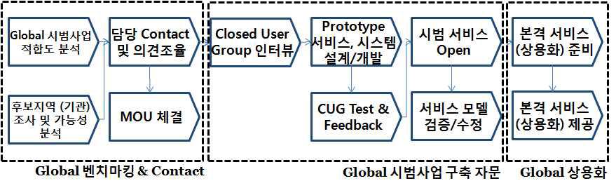 Global 시범사업 추진 Flow